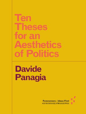 cover image of Ten Theses for an Aesthetics of Politics